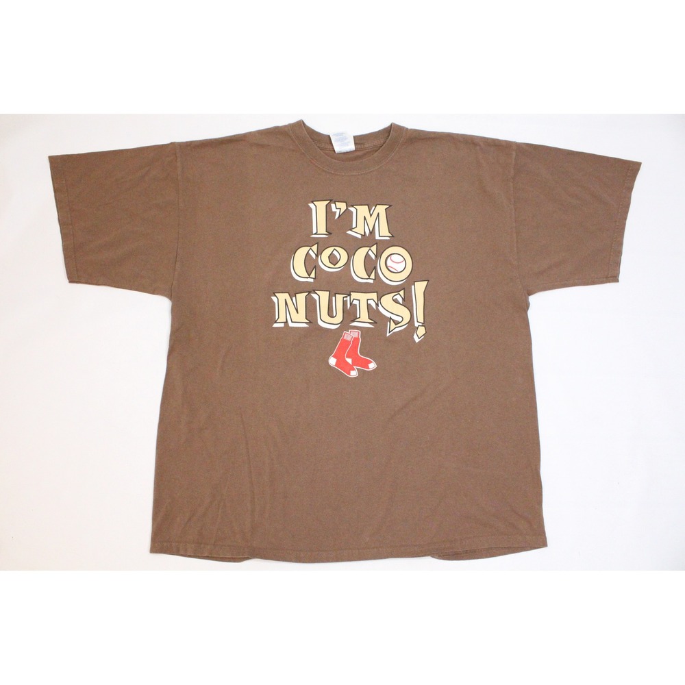 Gildan Boston Red Sox Coco Crisp 10 Im Coco Nuts Graphic T-Shirt Brown 2XL
